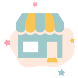 Illustrated market stall icon